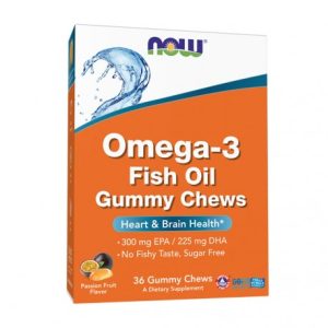 Omega-3 Fish Oil Gummy Chews - 36 gomas - Now