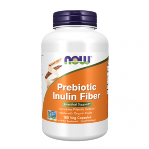 Prebiotic Inulin Fiber - 180 Cápsulas Vegetais - Now