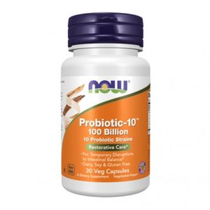 Probiotic 10 100 Billion - 30 Cápsulas Vegetais - Now