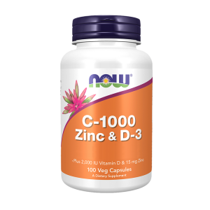 Vitamina C 1000 + Zinco + D3 - 100 Cápsulas - Now
