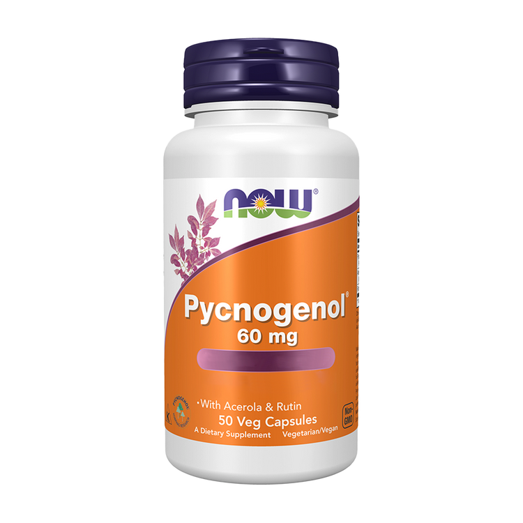 Pycnogenol 60 mg + Rutina + Acerola - 50 Cápsulas - Now