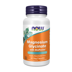 Magnesium Glycinate with BioPerine - 60 Cápsulas - Now