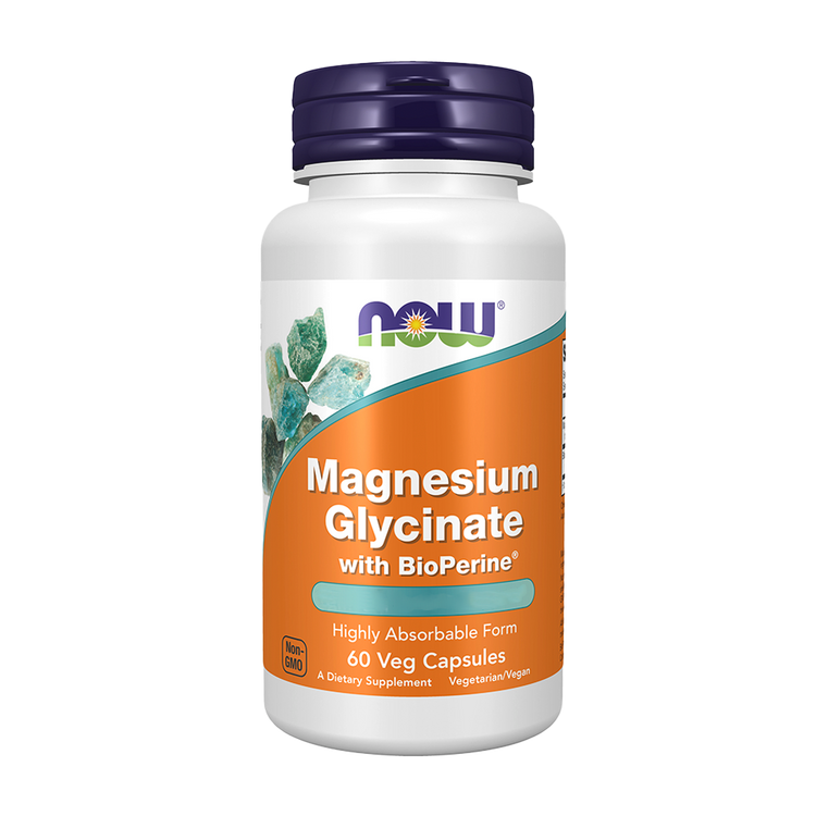 Magnesium Glycinate with BioPerine - 60 Cápsulas - Now