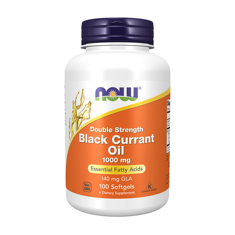 Black Currant Oil - 1000mg - 100 Cápsulas Moles - Now