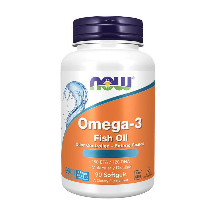 Omega-3 - Recubrimiento entérico - 90 Cápsulas - Now