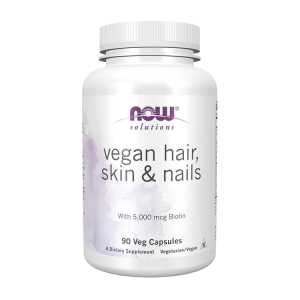 Hair, Dkin and Nails Vegan - 90 Cápsulas - Now