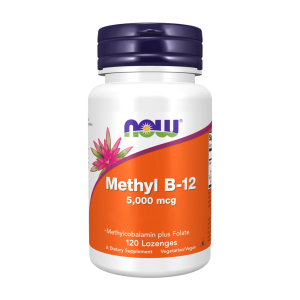Methyl B-12 with Folic Acid - 5000mcg - 120 lozenges - Now
