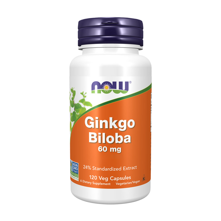 Ginkgo Biloba 60 mg - 120 Cápsulas - Now