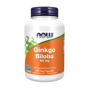 Ginkgo Biloba 60 mg - 240 Cápsulas - Now