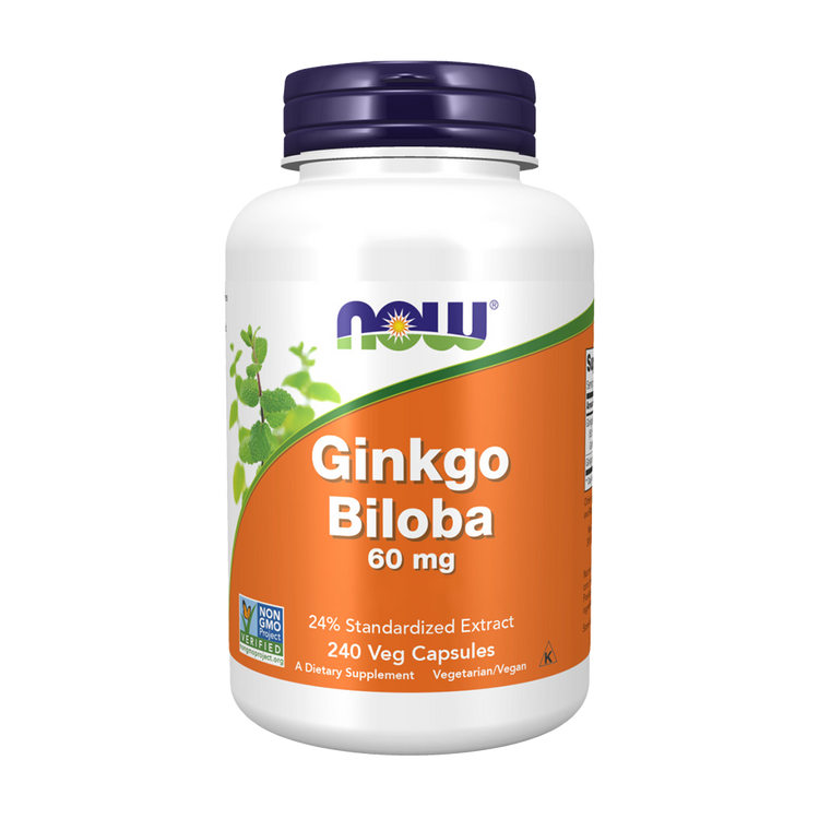 Ginkgo Biloba 60 mg - 240 Cápsulas - Now
