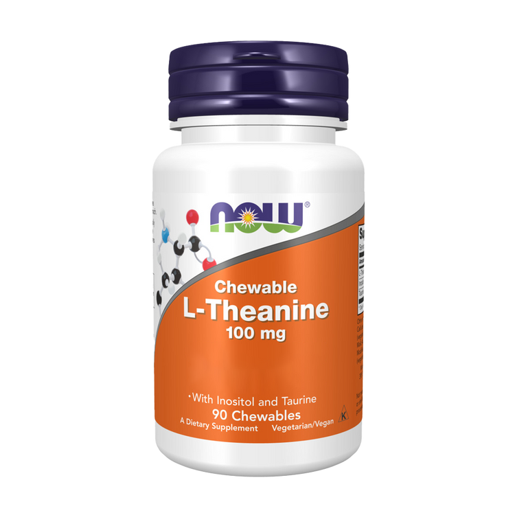 L-Theanine with Inositol and Taurine, 100mg - 90 chewables - Now