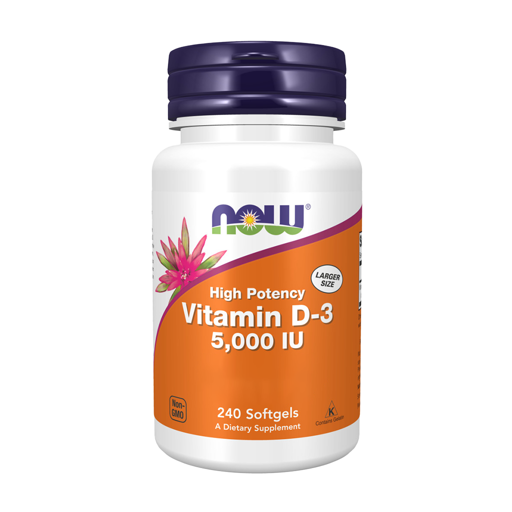 Vitamina D-3 - 5000 IU - 240 softgels - Now