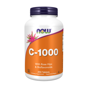 Vitamin C-1000 with Rose Hips - 250 comprimidos - Now