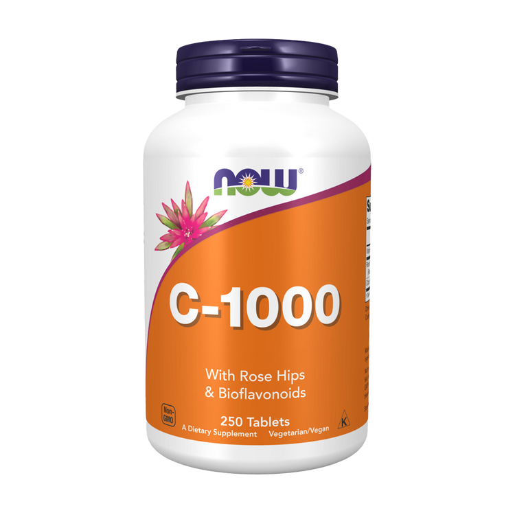 Vitamin C-1000 with Rose Hips - 250 comprimidos - Now
