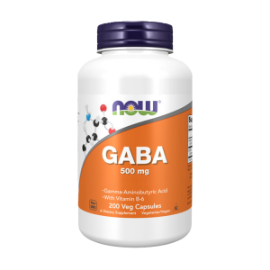 Gaba 500mg + Vitamina B6 - 200 Cápsulas - Now