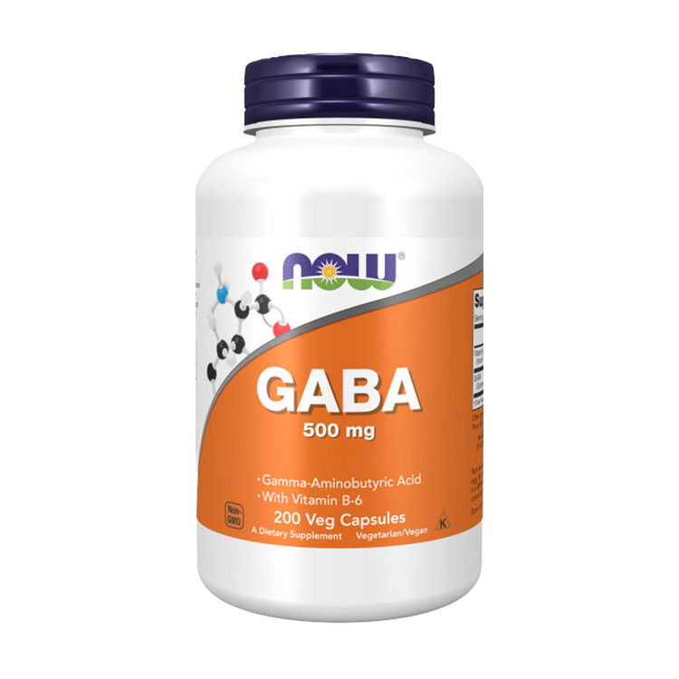 Gaba 500mg + Vitamina B6 - 200 Cápsulas - Now