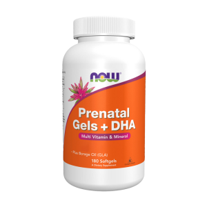 Prenatal Gels + DHA - 180 Cápsulas Moles - Now
