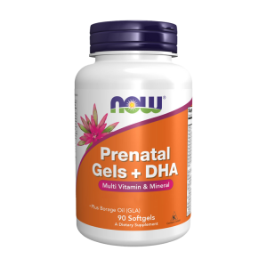 Prenatal Gels + DHA 90 cápsulas vegetais - Now