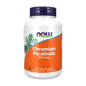 Picolinato de Crómio 200 mcg - 250 Cápsulas - Now