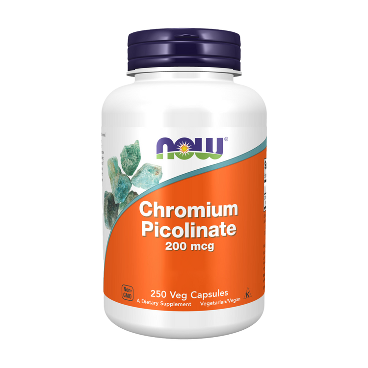 Picolinato de Crómio 200 mcg - 250 Cápsulas - Now