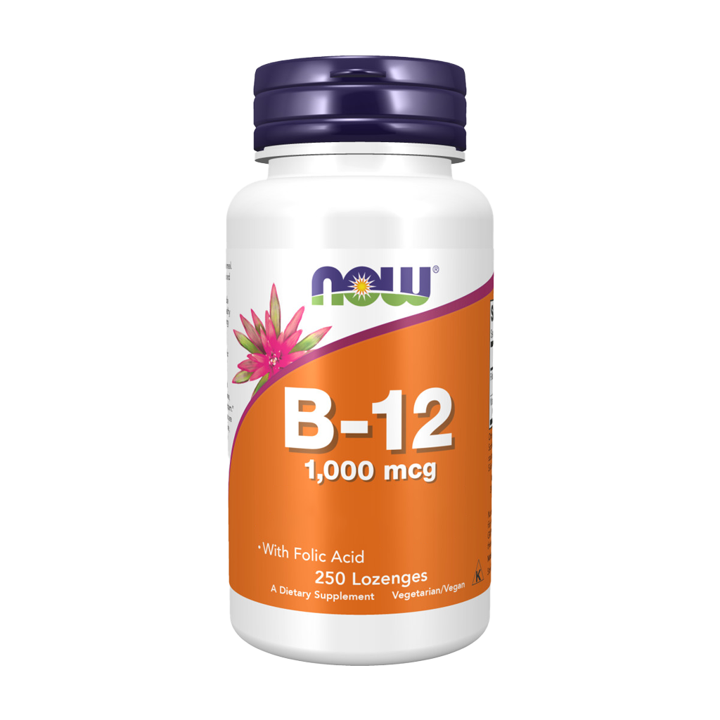 Vitamina B-12 con Ácido Fólico - 1000mcg - 250 pastillas - Now