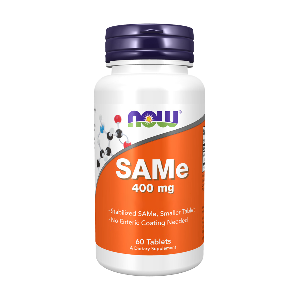 SAMe (S-adenosil-L-metionina) 400 mg - 60 Comprimidos - Now