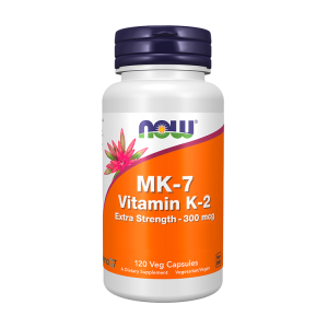 MK-7 Vitamina K2 Extra Força 300 mcg - 120 Cápsulas - Now