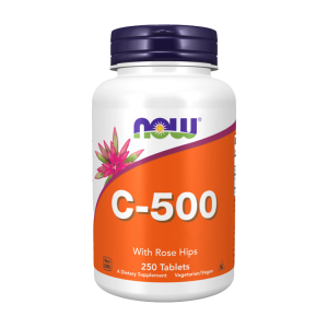 Vitamina C-500 with Rose Hips - 100 Comprimidos – NOW