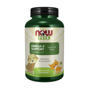 Pets, Omega-3 Support - 180 Cápsulas Moles - Now
