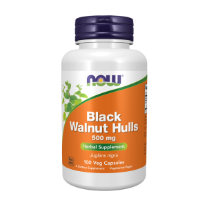 Black Walnut Nogueira Negra Hulls 500 mg – 100 cápsulas – Now