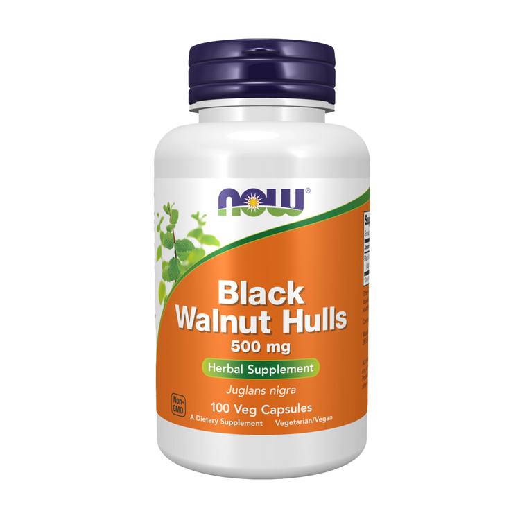 Black Walnut Nogueira Negra Hulls 500 mg – 100 cápsulas – Now