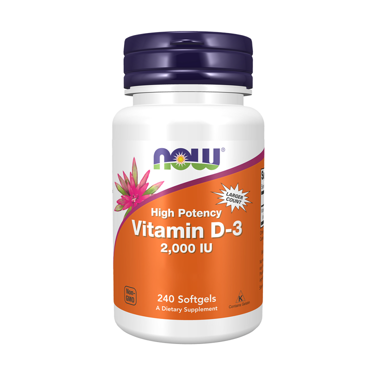 Vitamina D-3 - 2000 IU - 180 softgels – Now