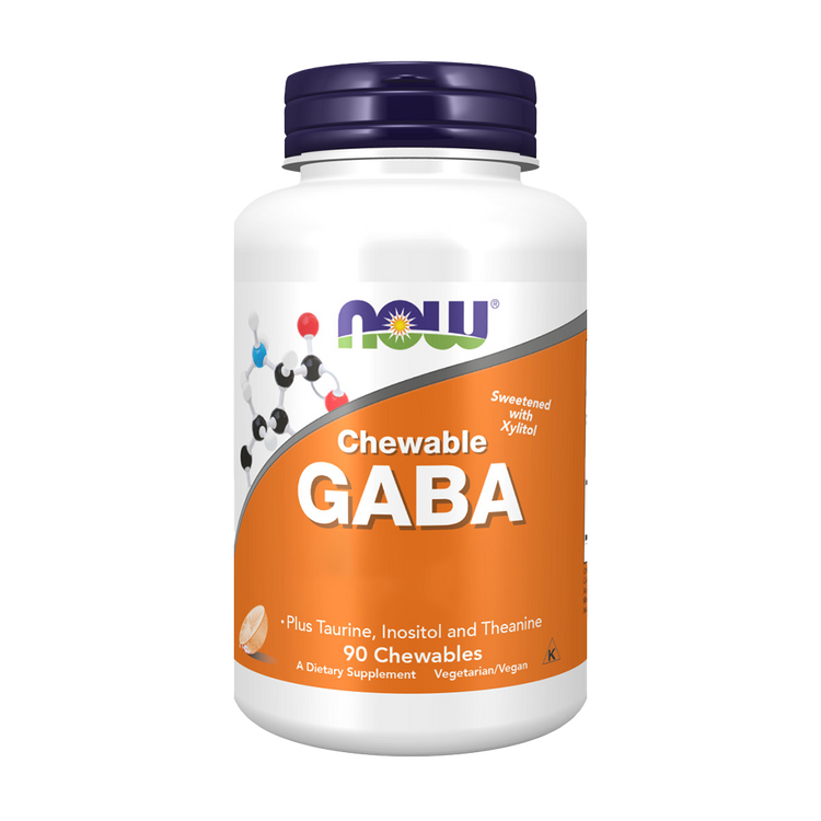 GABA Chewable sabor Laranja - 90 chewables - Now