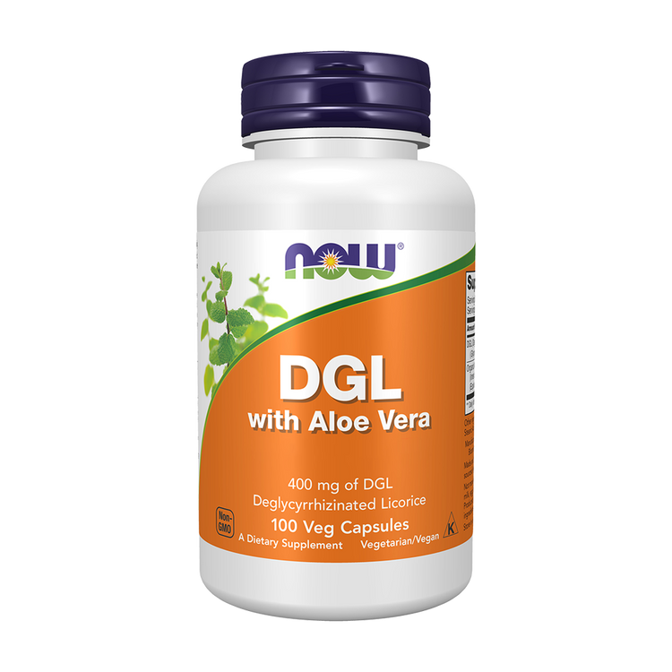 DGL com Aloé Vera - 100 Cápsulas - Now