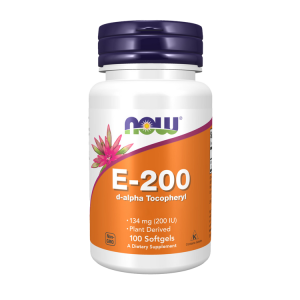 Vitamina E-200, Natural – 100 Cápsulas Moles – Now