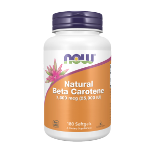 Beta Carotene Natural - 25 000 IU - 180 softgels - Now