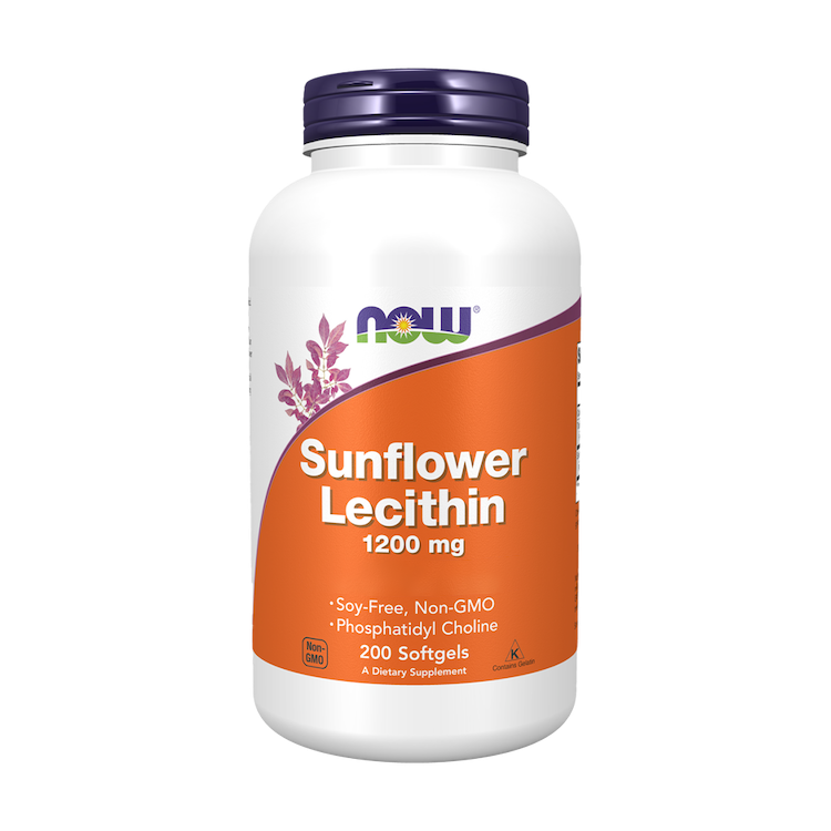 Lecitina de Girassol 1200 mg - 200 Cápsulas Moles - Now
