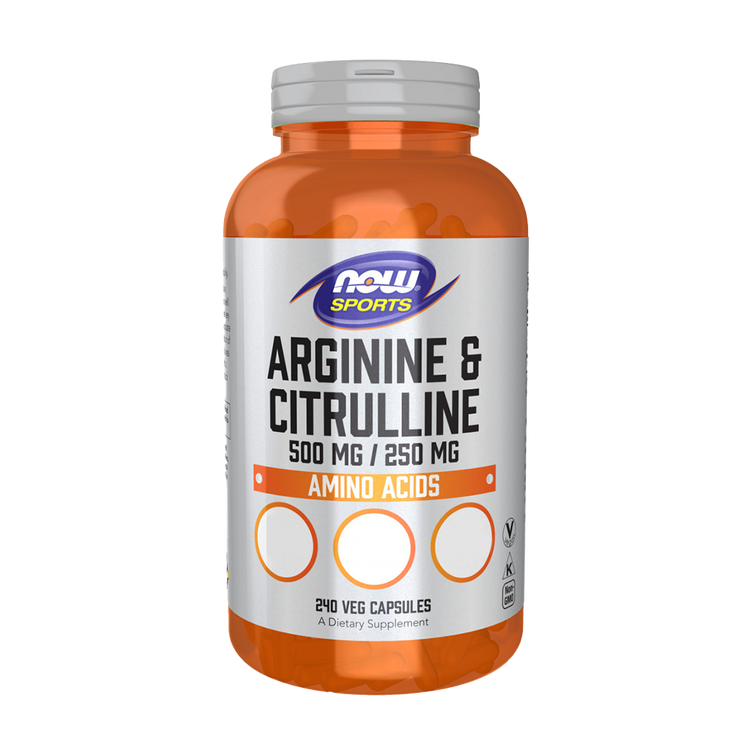 Arginine + Citrulline - 240 cápsulas - Now