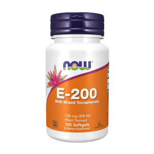 Vitamin E-200 with Mixed Tocopherols - 100 Cápsulas Moles - Now