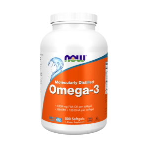 Ómega-3 - Molecularmente Destilada - 500 Cápsulas Moles - Now