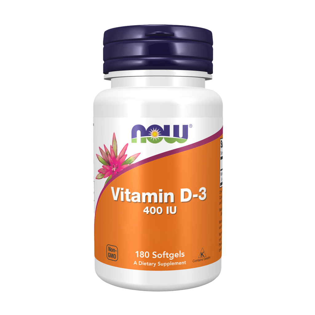 Vitamina D-3 - 400 IU - 180 softgels - Now