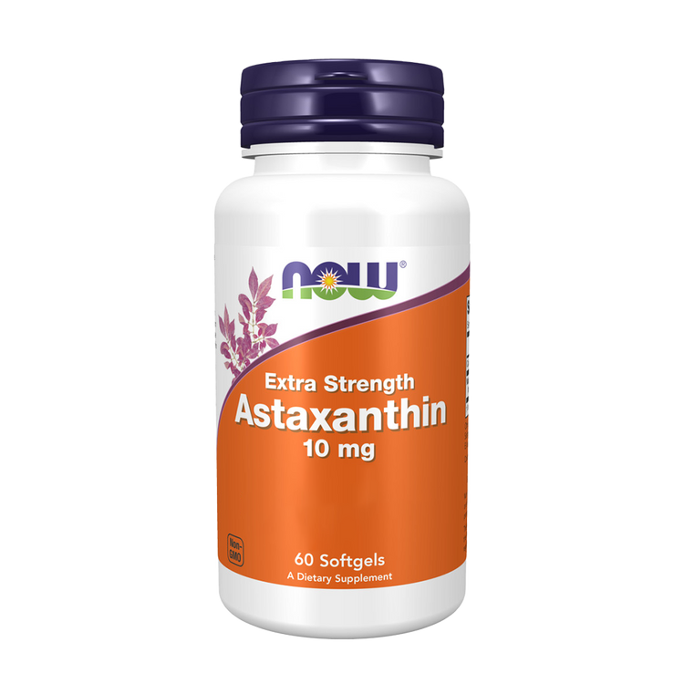 Astaxanthin Extra Strength - 10mg - 60 Cápsulas Moles - Now
