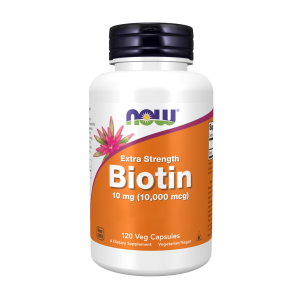 Biotina - 10mg Extra Strength - 120 Cápsulas - Now