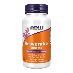 Resveratrol 200 mg 60 Cápsulas Vegetais - Now