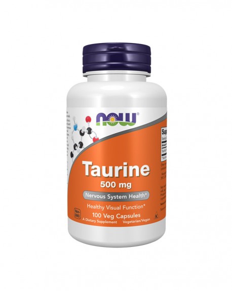 Taurine 500 mg 100 cápsulas - Now