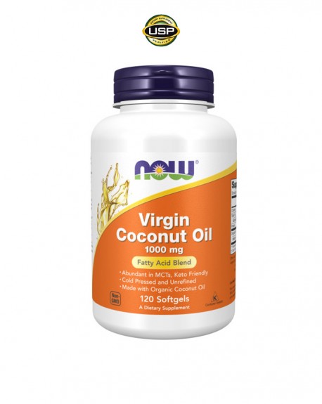 Virgin Coconut Oil 1000 mg 120 cápsulas vegetais - Now