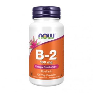 Vitamin B-2 100mg (riboflavina) - 100 Cápsulas Vegetais - Now