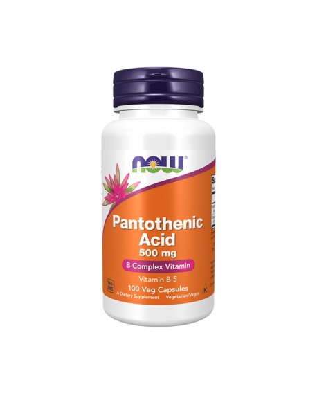 Pantothenic Acid - Vitamin B5 - 500mg - 100 Cápsulas - Now