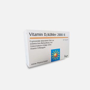 Vitamina D3 Kohler 2000 IE 60 cápsulas - KVP