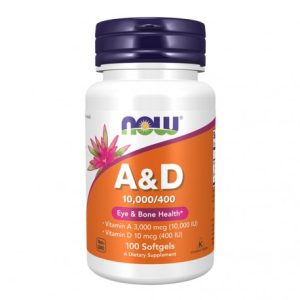 Vitamin A & D 10,000/400 - 100 Cápulas Moles - Now